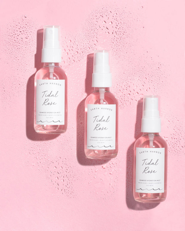Group shot of Tidal Rose Hydration Mist. Available for purchase at The Conservationist. 