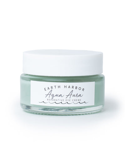 Front facing product shot of Aqua Aura Reparative Eye Creme. Available for purchase at The Conservationist. 