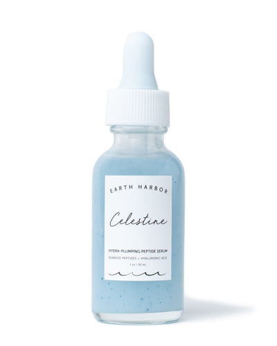 Celestine is a hydra-plumping peptide serum. It's powerful and formula is 96% organic and will give your skin a goddess glow. 