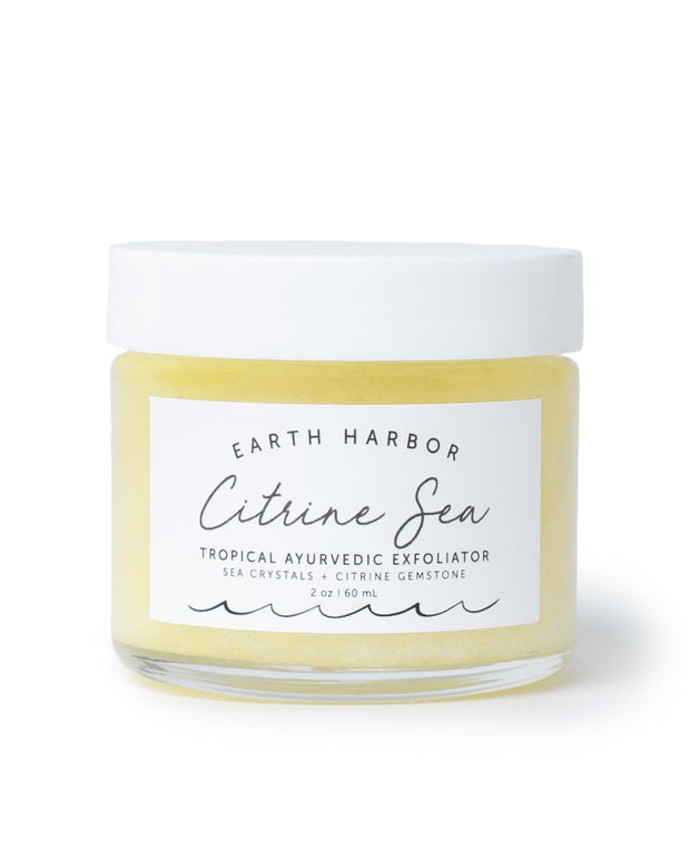 Citrine Sea is a Tropical Ayurvedic Exfoliator with Sea Crystals and Citrine Gemstones. Perfect to use as a cleanser or mask. Buy it today on The Conservationist.