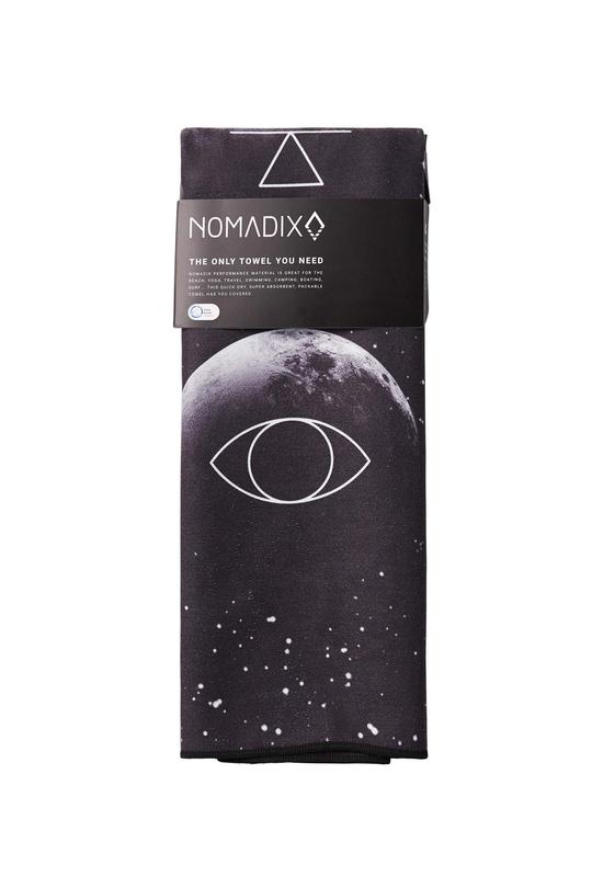Packaged Moon Phase towel. Available for purchase at The Conservationist. 